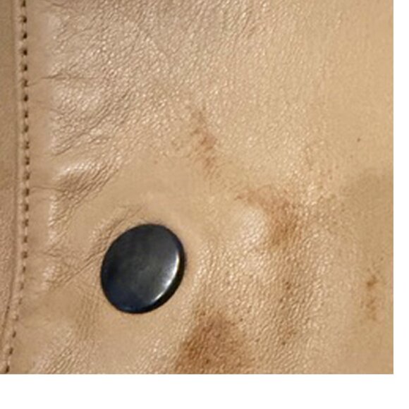 Claude Montana Ideal Cuir 1980s Tan Leather Bomber Jacket US size 10 - Picture 8 of 8